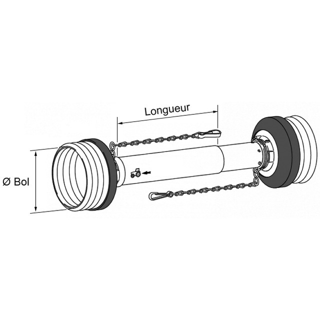 Protecteur P40 LG 1800MM+3 Jeux de Bagues 40-46-46-53-50-50 référence fournisseur 271662